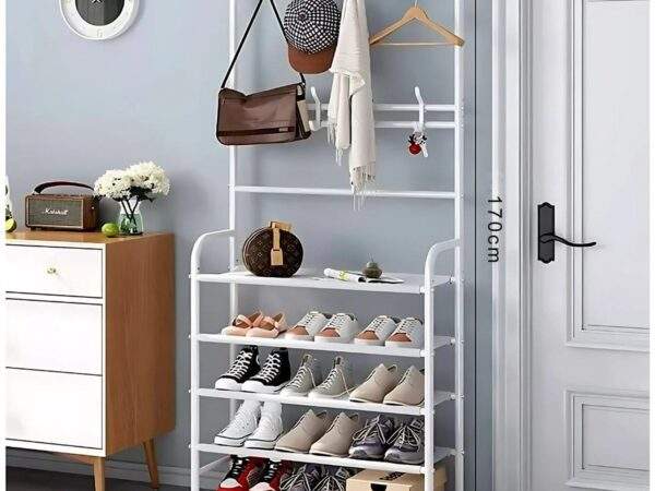 ZAPATERA CON PERCHERO DE 5 NIVELES EMPERNADOS