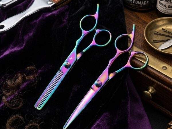 TIJERA DE BARBERIA TORNASOLADO DUO