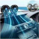 MINI VENTILADOR DE AUTO DOBLE CABEZAL CON GIRO 360°