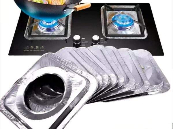 PROTECTORES DE HORNILLA PARA COCINA DE ALUMINIO X12 UNID