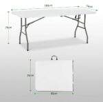 MESA PLEGABLE RECTANGULAR GRANDE - Imagen 4